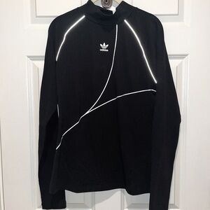 Adidas long sleeve shirt size large black workout running new with tags